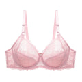 Women Floral Unlined Lace Bra Perspective Brassiere Sexy Lingerie Underwired Bralette Underwear Plus Size Bras C D Cup