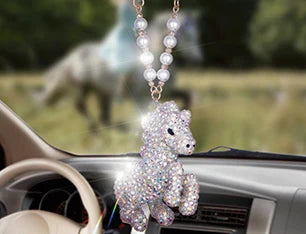 KAWOO Hollow Star Moon Feather Car Pendant Ornaments Hand-Wound Car Pendant Home Fashion Interior Decoration Accessories