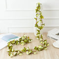 1pc 2m Rose Artificial Flower Garland White for Wedding Home Decoration Spring Autumn Garden Arch Decor DIY Fake Flowers Vine