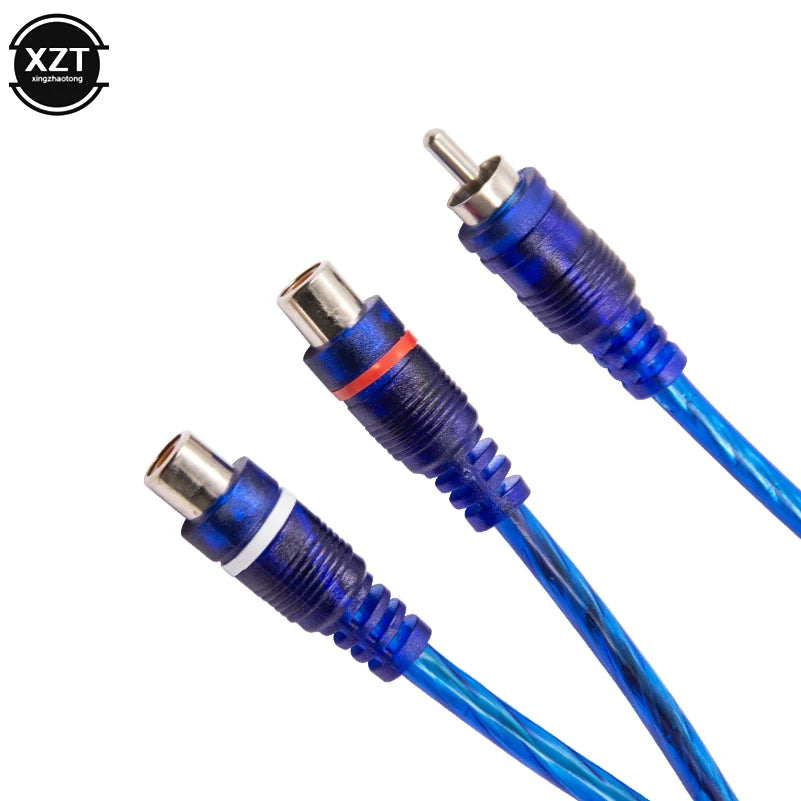 High Quality 25cm Audio 1 RCA male to 2 RCA female Y Splitter Cable Converter Cord Adapter extension Cable For Car MP3 Phone