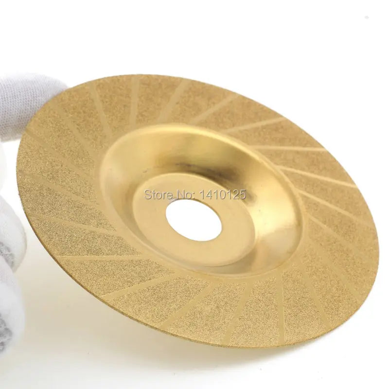4" inch 100mm Diamond Coated TITANIUM Grinding Disc Wheel Convex Threading Angle Grinder Arbor Hole 16 mm 5/8" for Glass Stone