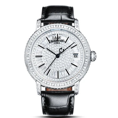 Switzerland I&W CARNIVAL Luxury Brand Full Diamond MIYOTA Automatic Mechanical Sapphire Women's Watches Waterproof Clock C86905G