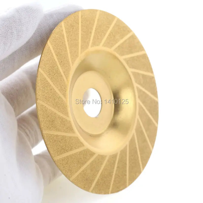 4" inch 100mm Diamond Coated TITANIUM Grinding Disc Wheel Convex Threading Angle Grinder Arbor Hole 16 mm 5/8" for Glass Stone
