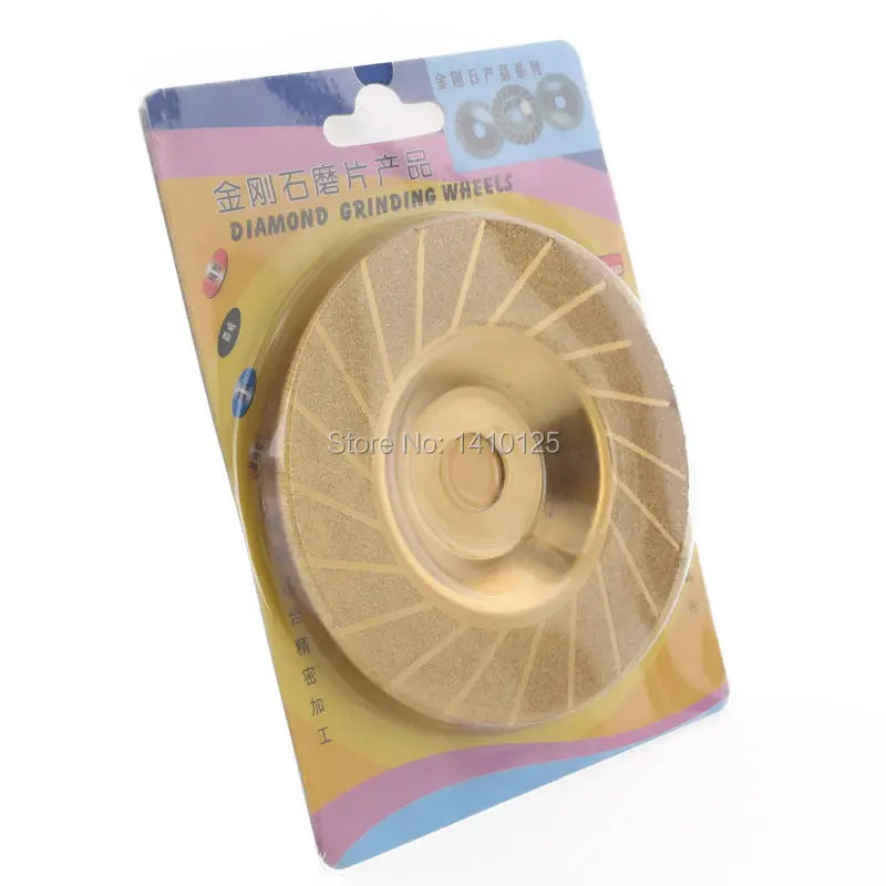 4" inch 100mm Diamond Coated TITANIUM Grinding Disc Wheel Convex Threading Angle Grinder Arbor Hole 16 mm 5/8" for Glass Stone