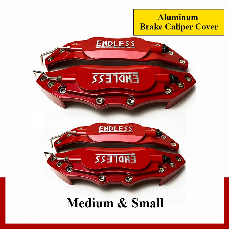 4PCS/2Pcs ENDLESS Aluminum Brake Caliper Covers Front Rear Blue Red Yellow Universal Caliper Cover Kit Decoration Car Styling