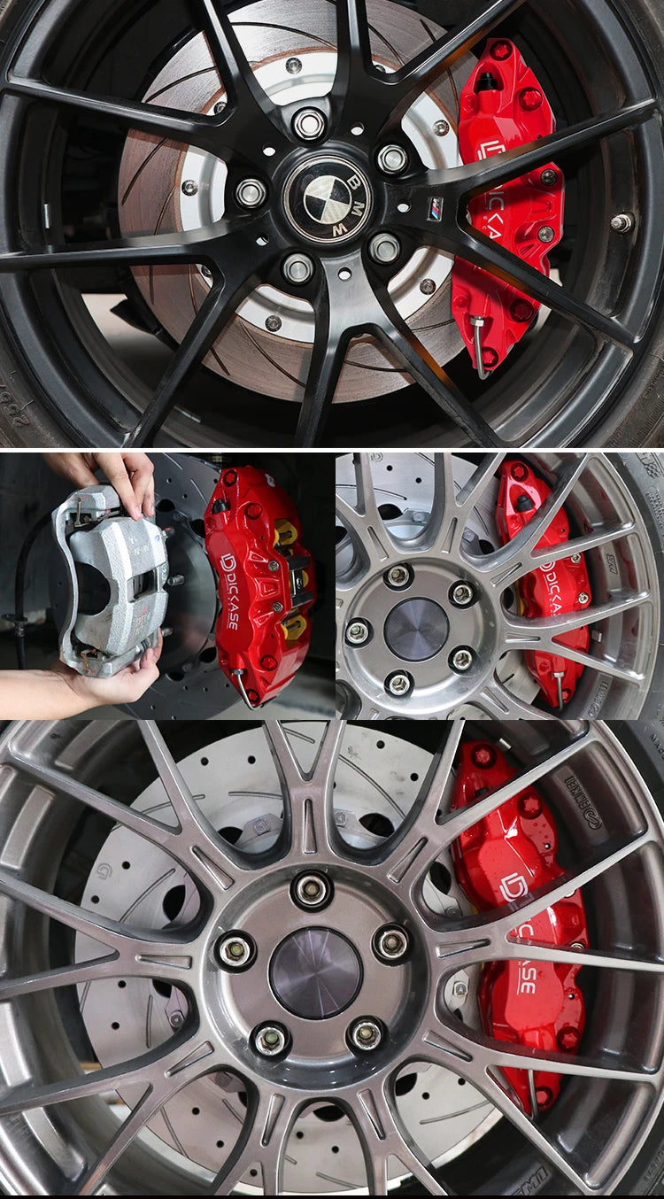 Dicase Brake Aftermarket Part Front and Rear With Electronic Parking Caliper Oxidized Blue drilled disc for Toyota ALPHARD/Camry