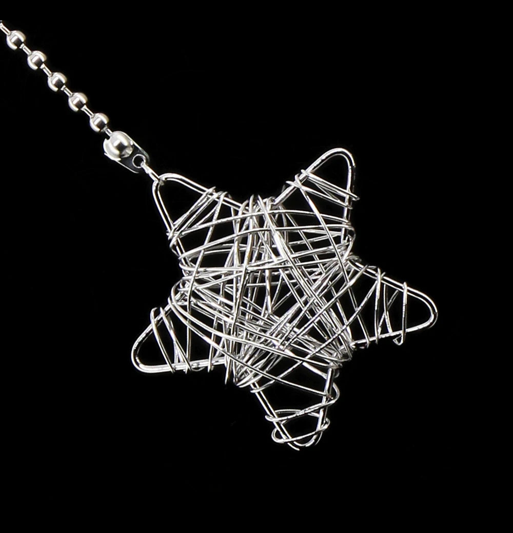 KAWOO Hollow Star Moon Feather Car Pendant Ornaments Hand-Wound Car Pendant Home Fashion Interior Decoration Accessories