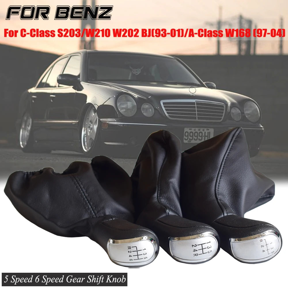 5/6 Speed Car Shift Gear Knob For Mercedes C-Class W202 W208 E-Class W210 W203 S203/W245 W169 (04-12)/W168 (97-04)