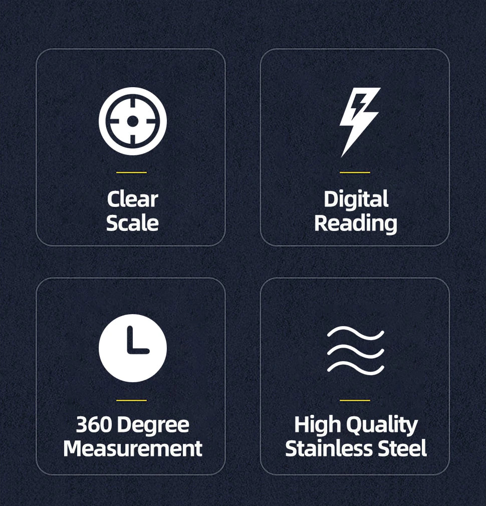 Goniometer Electronic Protractor Digital Gauge Angle Measurement Tool Multi Angle Ruler Woodworking Tools Meter Angle Finder 360