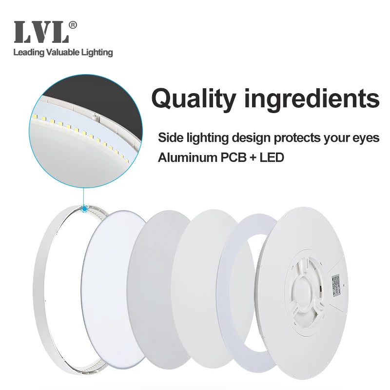 Plafonnier LED Dimmable 12W 18W 24W 32W 220V Avec 3 Couleurs Réglables Pour Chambre Salon Salle De Bain Lampe De Plafond Moderne