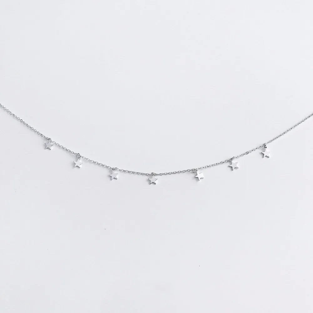SUMENG Boho Chocker Gold Color Star Pendant Necklace Fashion Female Choker Simple Ladies Pentagon-Star For Women Jewelry Gifts