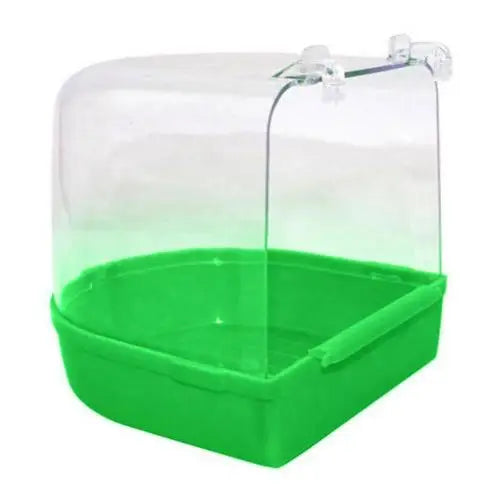 Bird Parrot Transparent Bathing Tub Bathtub Shower Box Hanging Cage Decor Small Animal Pet Bird Cleaning Tool
