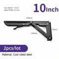 KAK 2pcs Équerre Pliable Robuste en Acier Inoxydable Support Mural Économiseur d'Espace pour Table de Travail, Camping-car, Voiture