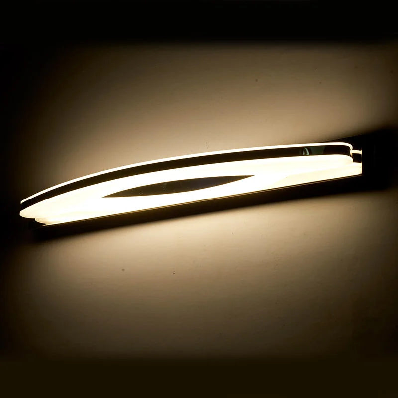 Modern 12W / 20W Led Bathroom Mirror Light Acrylic Lampshade Wall Lamp Stainless Steel Sconce Home Lighting 170-240V