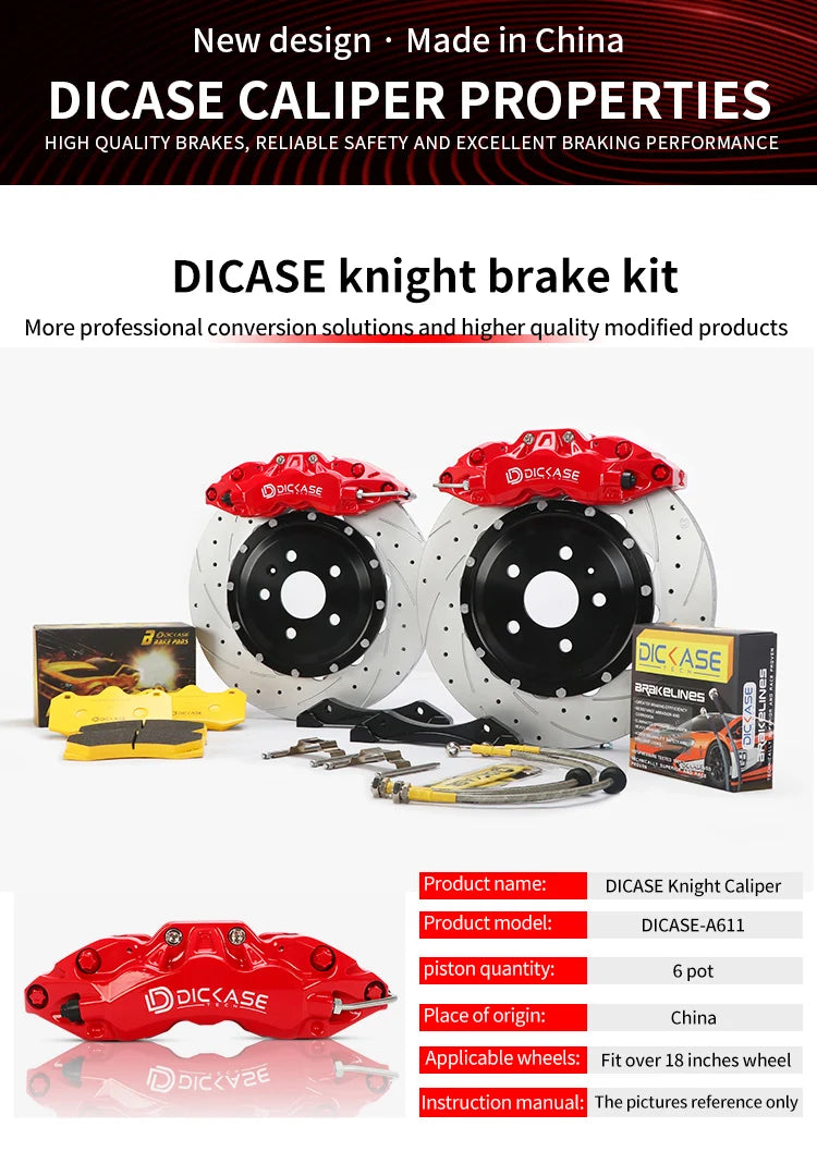 Dicase Brake Aftermarket Part Front and Rear With Electronic Parking Caliper Oxidized Blue drilled disc for Toyota ALPHARD/Camry