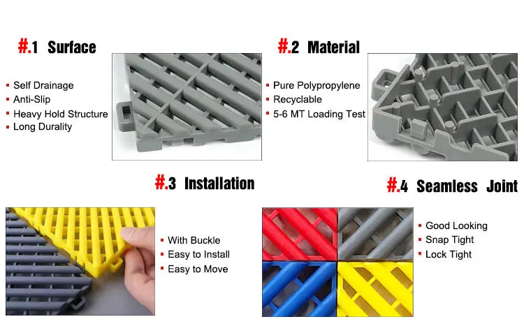 PP Interlocking Garage Floor Tiles for Villas Graphic Design Solution for Vinyl Flooring Projects