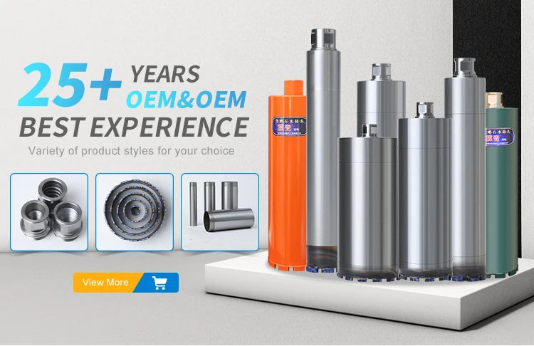 LAANCI laser weld Diamond Core Drill Bit for Reinforced Concrete – Diameter 25-254mm,400mm Total Length M22 Threaded Connection