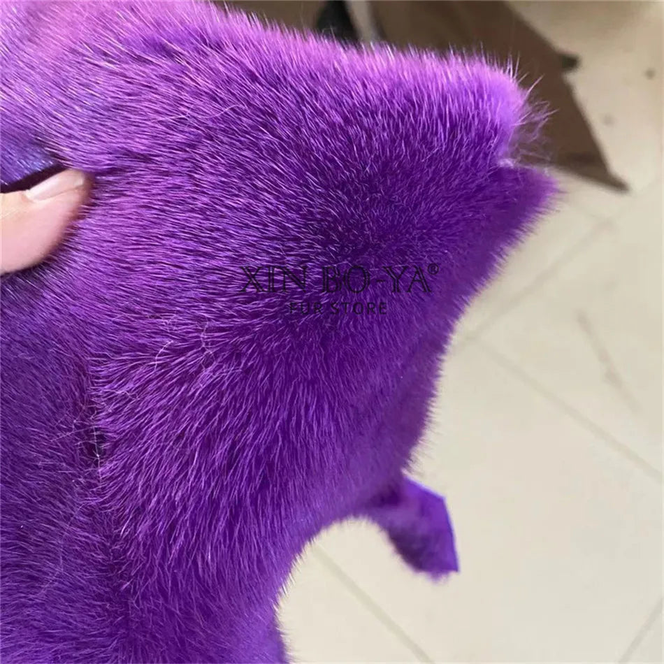 Summer 100% Mink Fur Slippers High-End Luxury Customization 2024 Women's Shoes Flat Fashion Flat Heel Luxury Fluffy Sandals