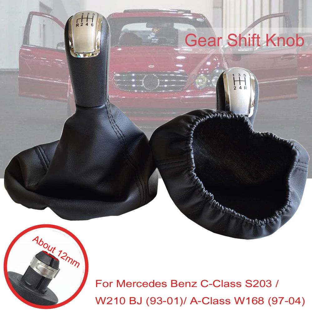 5/6 Speed Car Shift Gear Knob For Mercedes C-Class W202 W208 E-Class W210 W203 S203/W245 W169 (04-12)/W168 (97-04)