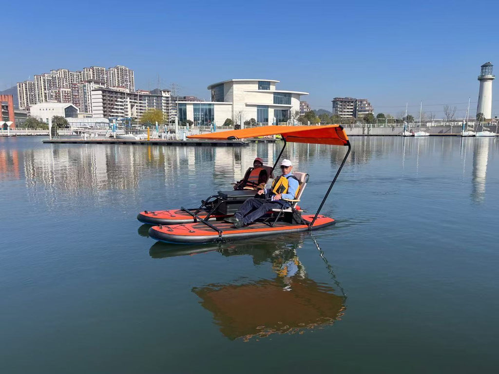 Catamaran Paddleboard Electric Powered Inflatable Double SUP Kayak Leisure Fishing Pontoon Portable Inflatable Water Bikes