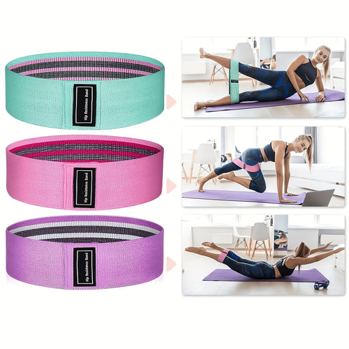 3pcs Fabric Resistance Bands for Working out Stretch Booty Legs Yoga Starter Pilates Flexbands Exercise Fitness Training