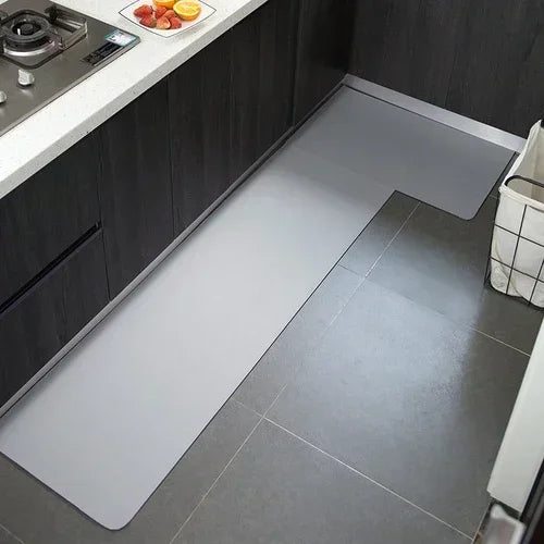 Kitchen Floor Mat Waterproof Oil-proof Carpet Pvc Leather Non-slip Foot Mats Solid Color Long Rug שטיח למטבח Alfombras