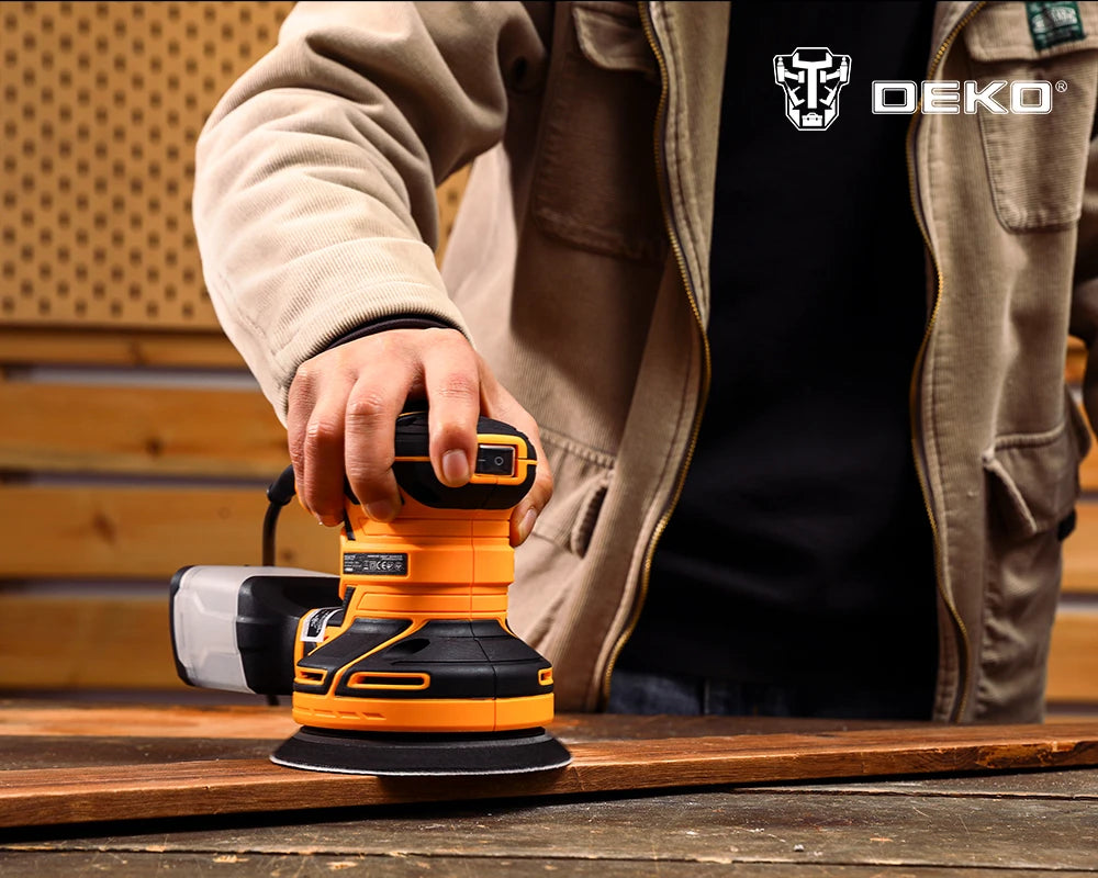 DEKO DKOS32XL125 320W Speed 14000pm Random Orbit Sander  Home DIY Carpenter Strong Dust Collection Polisher