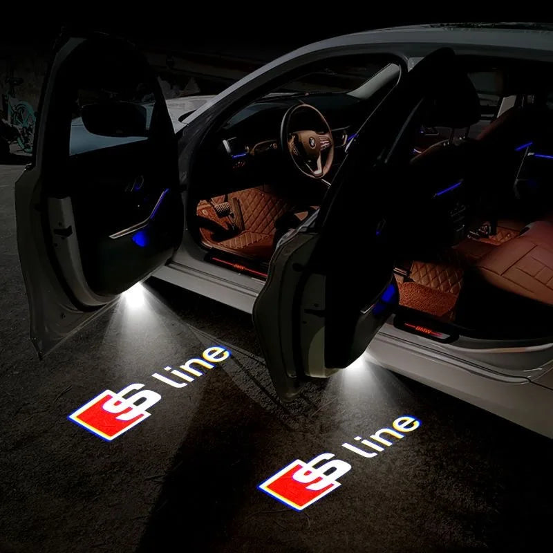 2/4Pcs LED HD Car Door Logo Projector Lamp for Audi A3 A4 B8 A6 C7 A5 Q5 B7 B6 B9 Sline Qattro RS Q3 Q7 S3 S4 S5 S6 S8