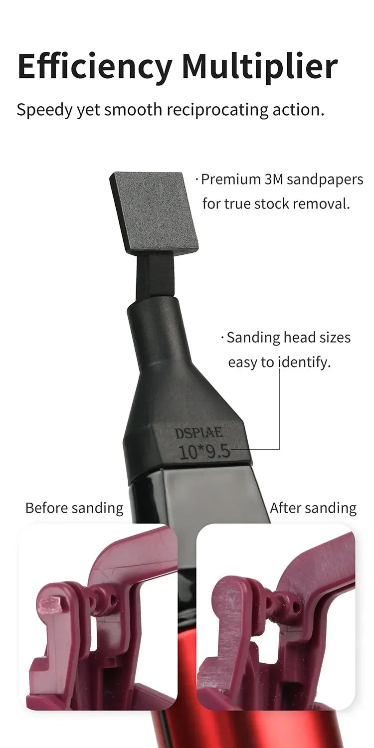 DSPIAE DIY ES-A Reciprocating Sander Electric Grinding Pen Plastic Model Sanding Paper Head for Military Model Craft Tools Hobby