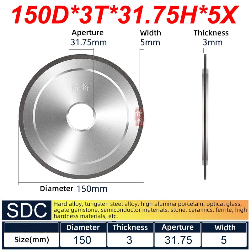 SDC CBN 1A1 Resin Diamond Grinding Wheel 150/180mm 618 Surface Grinder Abrasive Tools Accept 1pcs Non-standard Customization