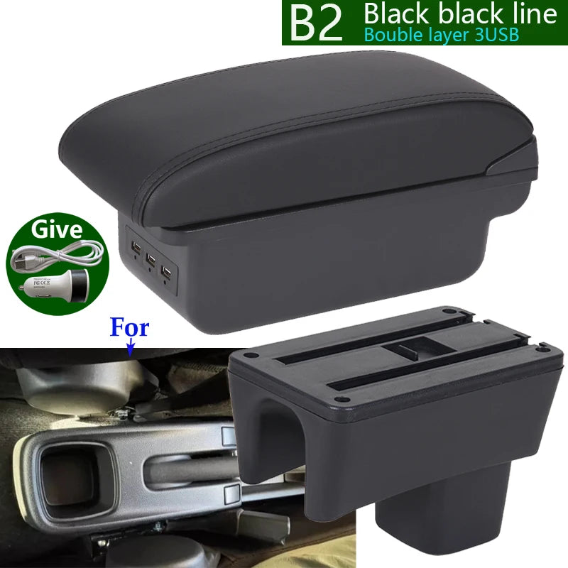 For SUZUKI Swift Armrest Box For Suzuki Swift Car Armrest Auto Storage Box Arm Bracing heighten Interior Details 2005-2025