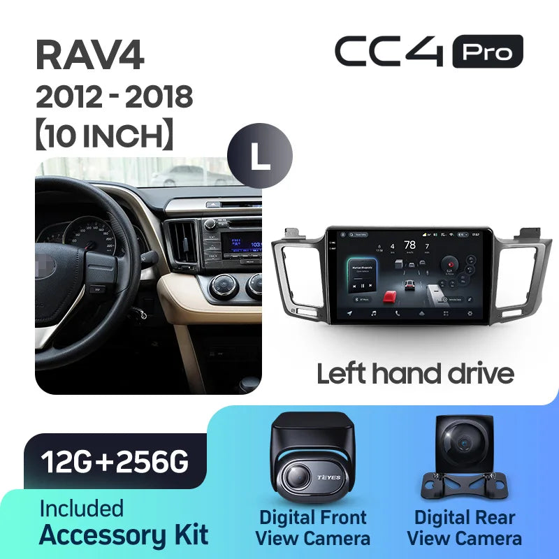 TEYES CC4 PRO For Toyota RAV4 4 XA40 5 XA50 2012 - 2018 CarPlay Android Auto 2DIN Autoradio Radio Multimedia Stereo