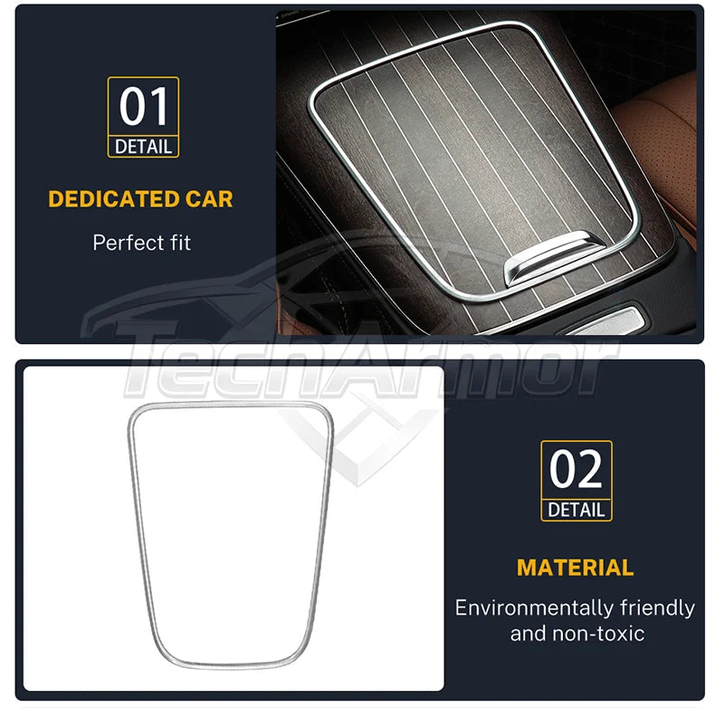 Car Center Console Control Panel Frame Decoration Edge Trim For Mercedes-Benz W214 2024-2025 Auto Interior Protector Accessories