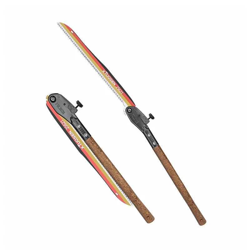 long saw for trimming trees Folding woodworking hand saw carbon steel sharp outdoor trimming tool wooden handle