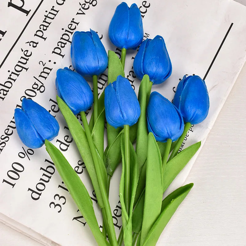 3/5/10/20pcs Tulips Artificial Flowers Real Touch Flower Bouquet Tulips Fake Flower for Wedding Home Decoration