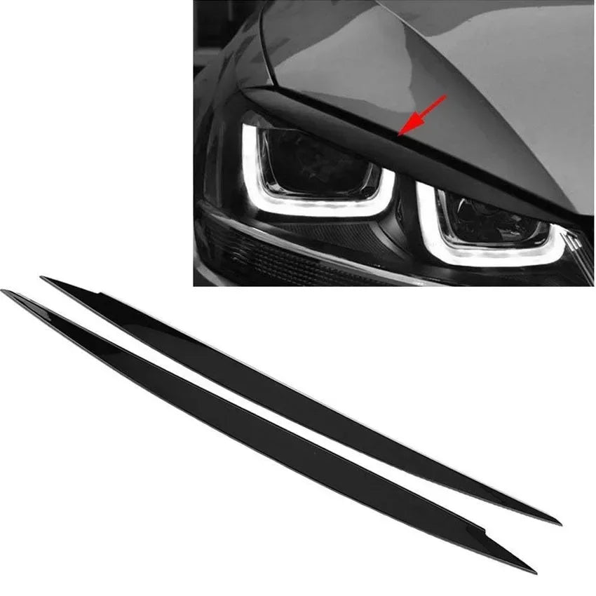 For VW GOLF 7 7.5 VII MK7 MK7.5 GTI R GTE GTD 2013-2020 Headlights Eyebrow Eyelids Stickers Trim Cover Accessories Body Kit
