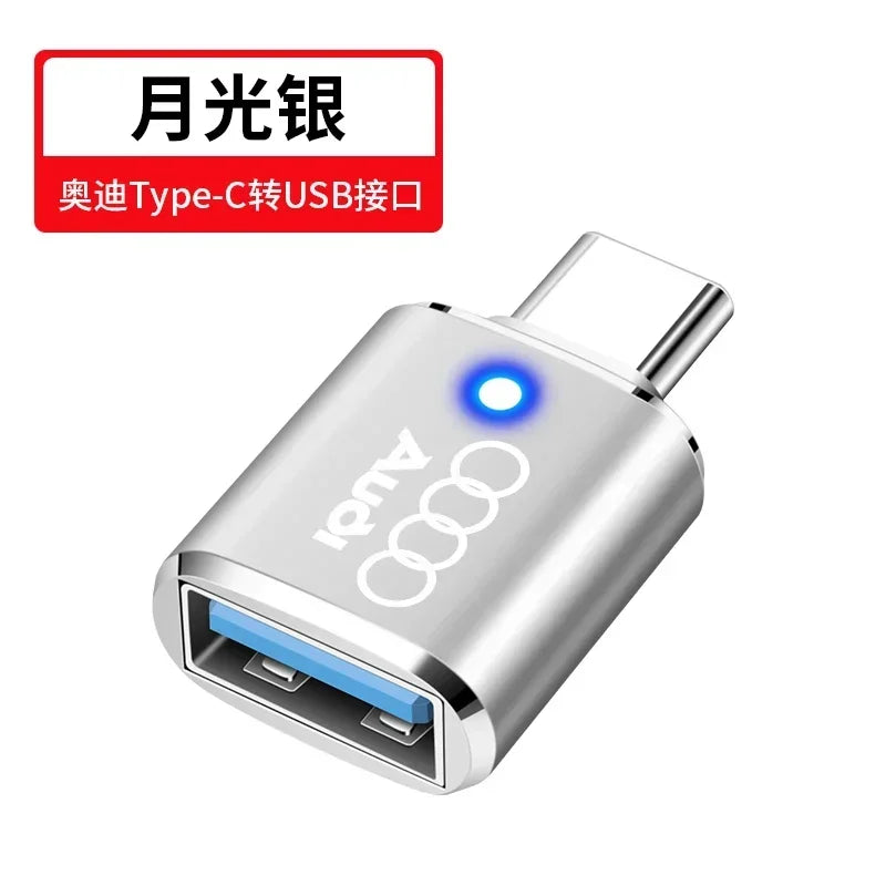 1/2pcs For Audi A1 A3 A4 A5 A6 S3 S7 S8 R8 Q2 Q3 Q5 Q7 Q8 SQ5 dedicated car Typec converter USB charging adapter