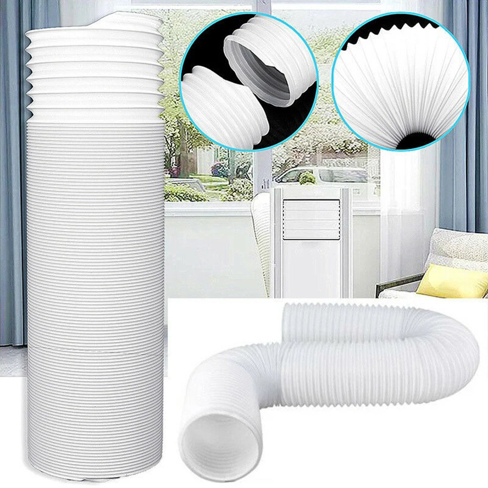 1.5/2M Flexible Air Conditioner Exhaust Hose Tube 13cm/15cm Mobile A/C Exhaust Pipe Hose Connector Interface Duct Extension Pipe