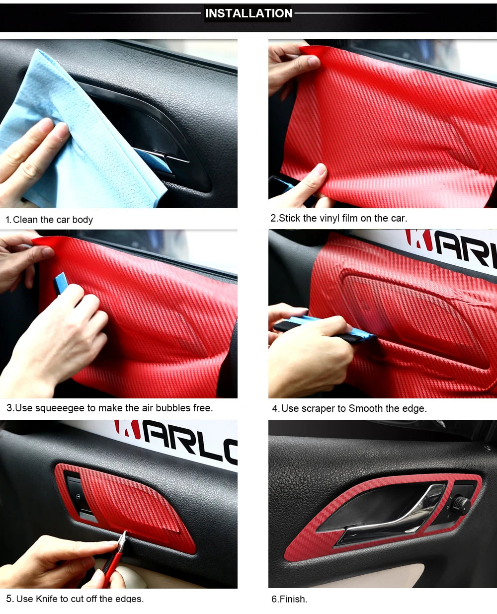 50cmx200cm 3D Carbon Fiber Vinyl Car Wrap Sheet Roll Film Car Stickers and Decal Motorcycle Auto Styling Accessories Automobiles