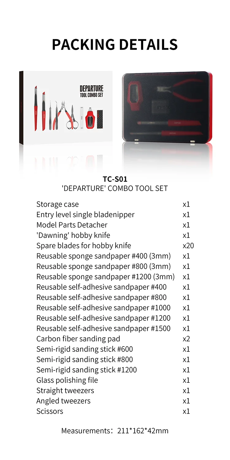 DSPIAE TC-S01 Departuretool Combo Multifunctional Model Tool SET，Multifunctional Model