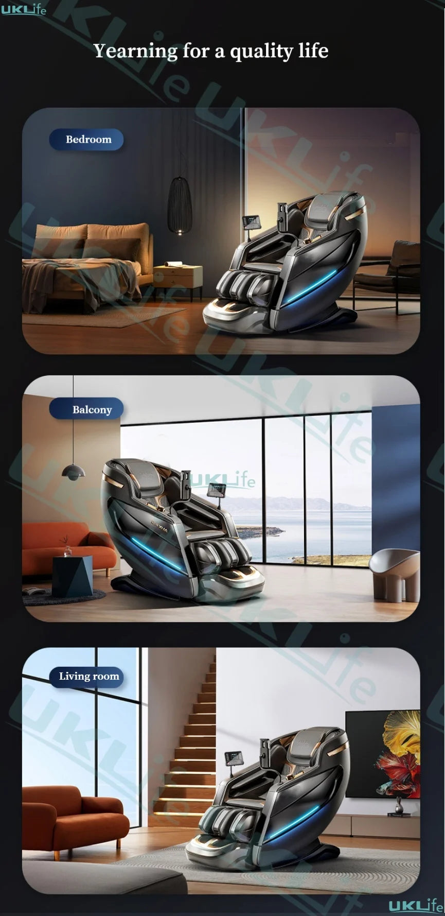 2026 MAX6D Dual-Core Jade Massage Chair with Calf Massage, 152cm Dual SL Track, AI Voice Control, Zero Gravity Mode