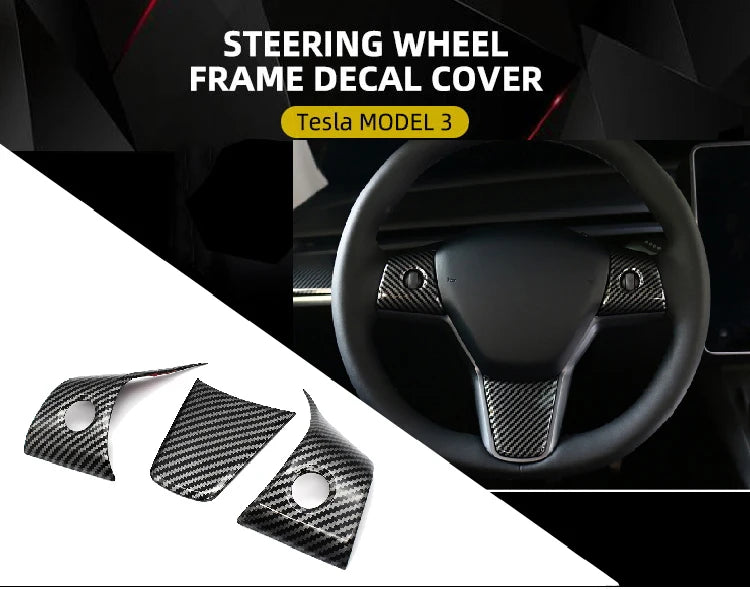 for Tesla Model Y 3 2023 ABS Carbon Fiber Center Console Wrap Cover Kit Dashboard Armrest Door Side Trim Sticker Accessories