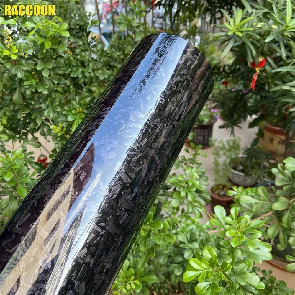 Glossy Black Forged Carbon Fiber Vinyl Wrap Film Car Styling Stickers For Motorcycle Bicycle