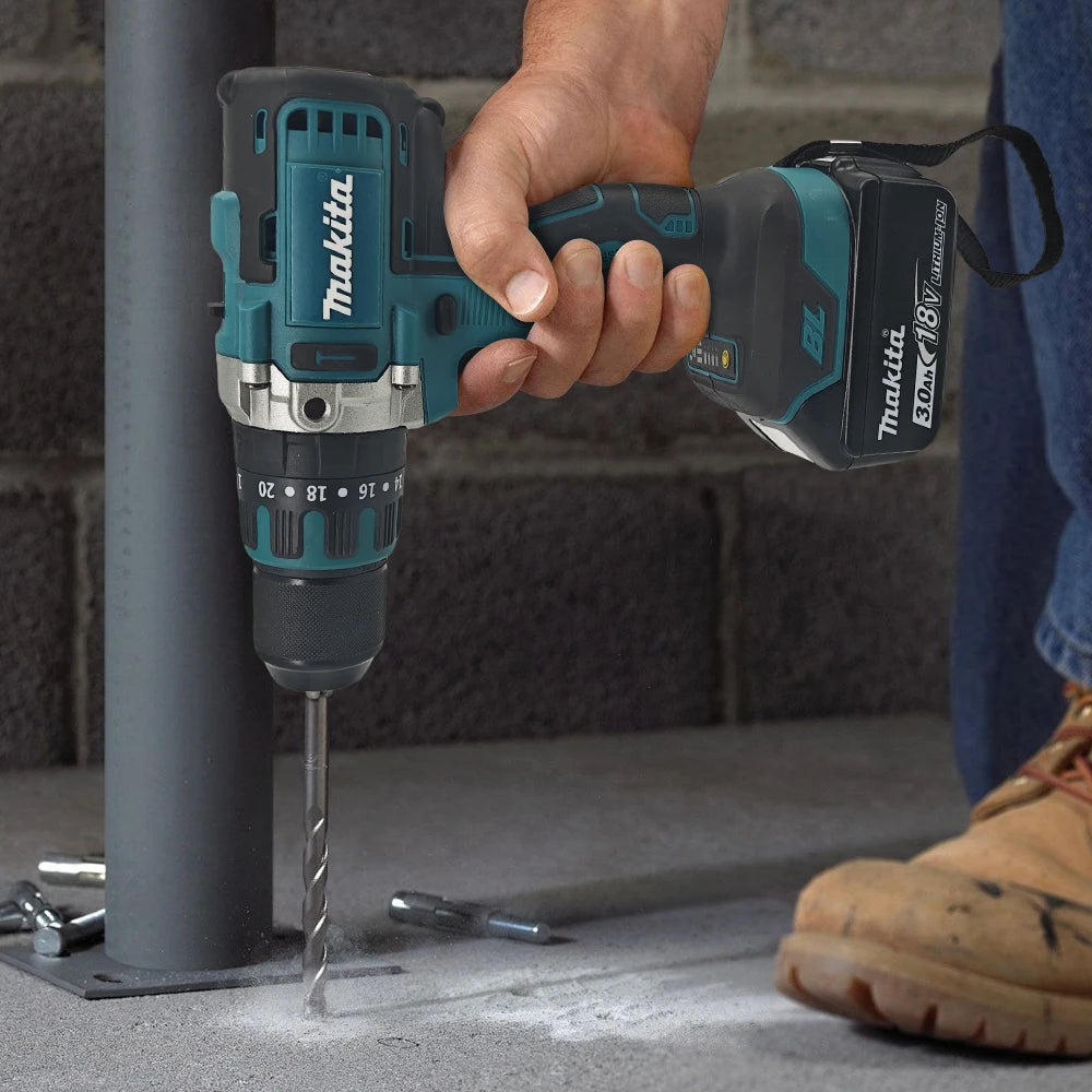 Makita 13mm Brushless Cordless Electric Drill And Screwdriver Kit Adjustable Speed Metal Chuck Power Tool No Battery Included