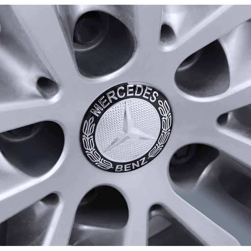1Set Car Wheel Stickers 56mm Auto Center Hub Cap Decal For Mercedes Benz AMG Smart W205 C300 W203 W206 W108 W124 W126 W140 W168