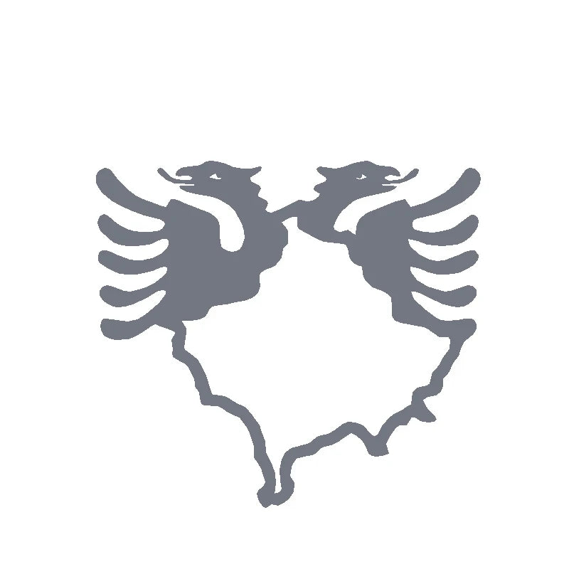 Kosovo Map Albania Double-Headed Eagle Vinyl Sticker Car Window Decor Laptop Decals for Apple MacBook Pro / Air Decoration