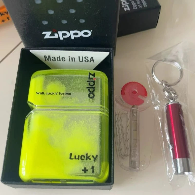 Zippo Creative Luminous Flowing Sand Oil Lighter combination, Shell Fuel Lighter unisex Windproof Collection in box