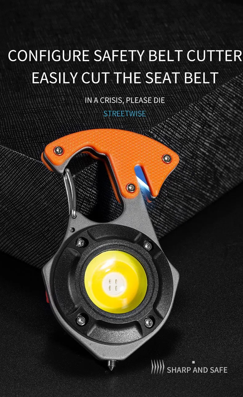 Multifunctional Portable Highlighting Light Type-c Fast Charging Large Capacity Battery Life Keychain Lamp COB Flashlight