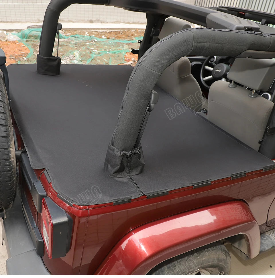 BAWA Rear Seat Separation Mesh/Trunk Cloth Separation for Jeep Wrangler JK 2door 2007-2017 Pet Isolation Net Accessories