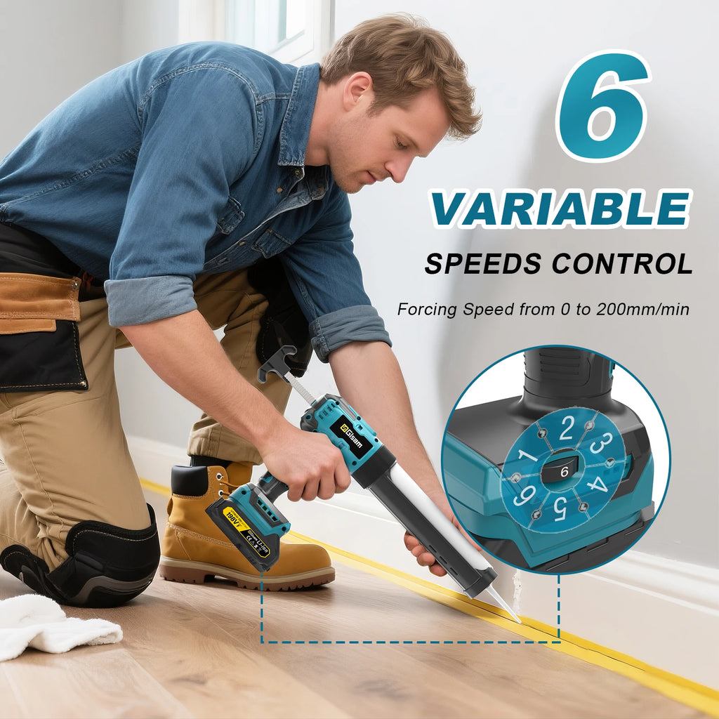Gisam Cordless Electric Glue Gun Multi-function Glass Caulking Gun Adhesive Glue Sealant Power Tool For Makita 18V Battery Pin